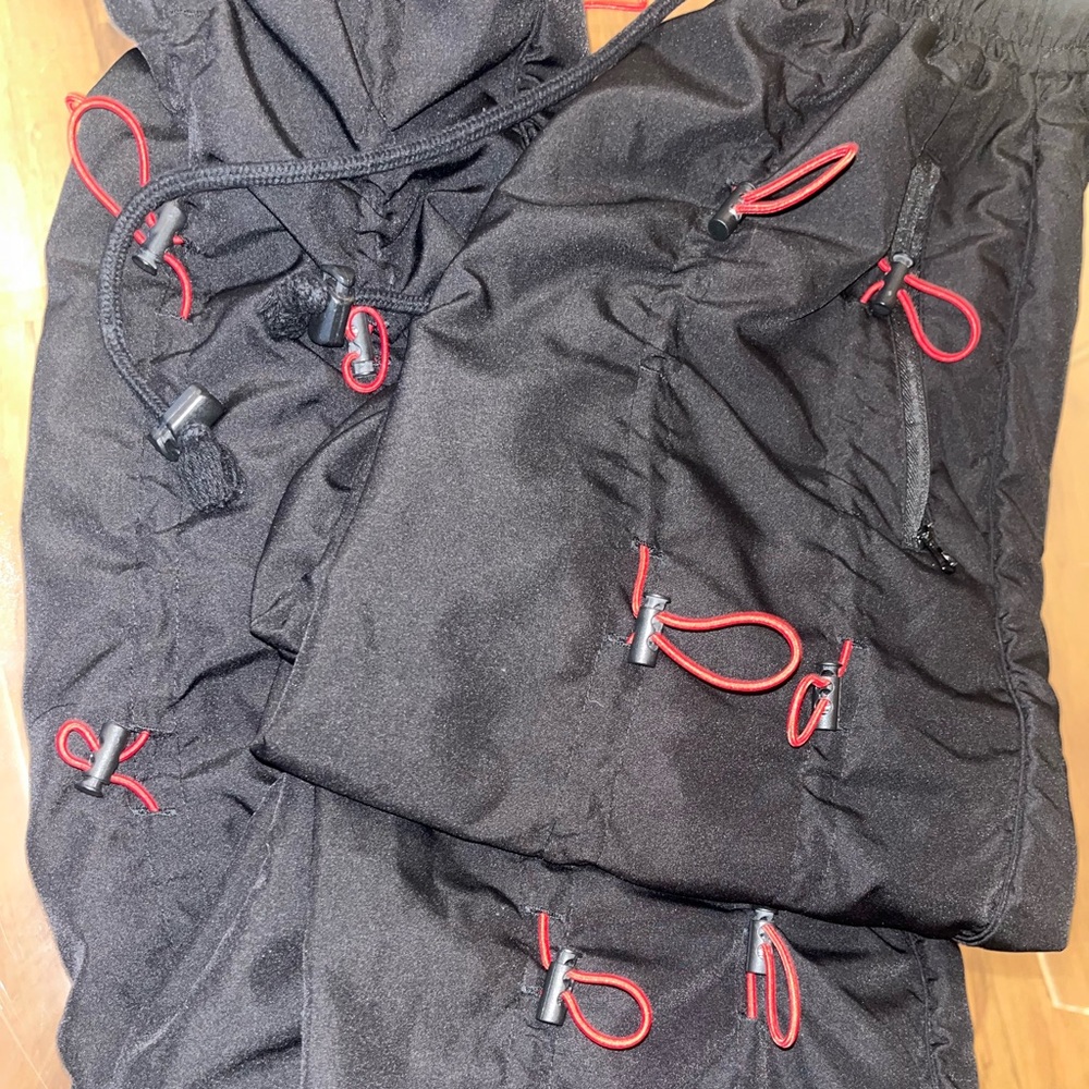 Mnml Black Bungee String All Over Pants Size Smal… - image 3